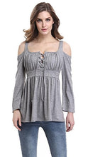 Mooncolour Women's 3/4 Sleeve Hollow Out Casual Loose Solid Blouse Tops
women