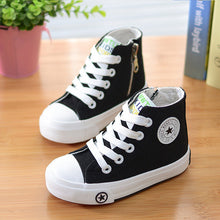 2015 spring and autumn child canvas shoes white high sneakers shoes sport shoes male shoes girls-kids