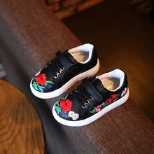 Autumn Children'S Shoes Girls Sneaker Fashion Casual Shoes With Flower Handmade Embroidery Kids Girls Breathable Shoes-kids