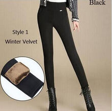 {Guoran}2017 Winter pants women Office Thick Warm Fleece High Waist pencil pants Stretch black White trousers Plus Size Leggings
women