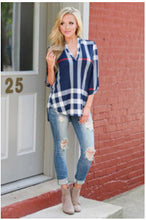 Women's T-shirt European style sexy V Neck T-shirt Women's Tops 2017 Autumn New Fashion Plus Size Plaid Print Top T-Shirt Women-Women