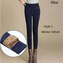 {Guoran}2017 Winter pants women Office Thick Warm Fleece High Waist pencil pants Stretch black White trousers Plus Size Leggings
women