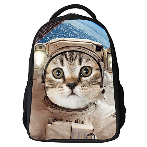 LQRUP Kids Cute Cat and Lion Face Printing Childrens School Backpacks