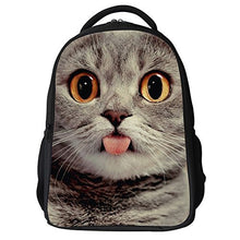 LQRUP Kids Cute Cat and Lion Face Printing Childrens School Backpacks