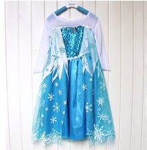 New Elsa dress long sleeve girl costume snow white party dress Anna girls clothes vestidos infantis Congelados disfraz princesa
kids