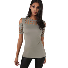 VITIANA Womens Short Sleeve T-shirt Ladies Fashion Red Pink Black Hollow Out Slim Spring Summer Casual Hot Tees Tops
women