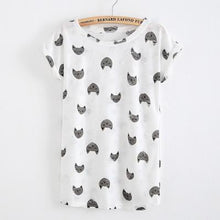 2017 New Women Summer Casual Basic T-shirt Stars printed Top Tee short sleeves hole Plus Size Cotton blusas
women