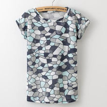 2017 New Women Summer Casual Basic T-shirt Stars printed Top Tee short sleeves hole Plus Size Cotton blusas
women