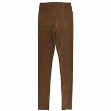 2016 spring suede leather women pants high waist large elastic slim retro leather suede pants for women
women