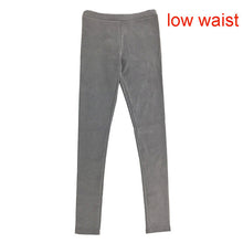 2016 spring suede leather women pants high waist large elastic slim retro leather suede pants for women
women