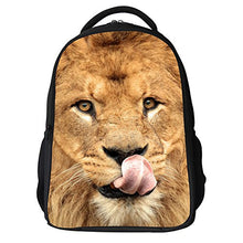 LQRUP Kids Cute Cat and Lion Face Printing Childrens School Backpacks