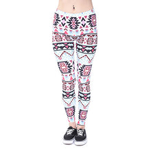 New Aztec Print Gothic Stretchy Leggings Women Adventure Time Workout Legins Femal Fitness Leggings Casual Floral Tayt Pants
women
