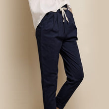 In Summer 2017 Fashion Linen Haren Nine Elastic Waist Pants All-Match Loose Pantalon Candy Colored Women's Casual Pants Trousers
women