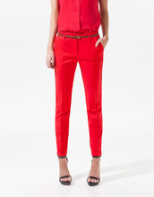 FinalFit Pencil Casual Pants Women, Spring Summer&Autumn Trousers With Belt
women