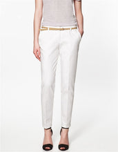 FinalFit Pencil Casual Pants Women, Spring Summer&Autumn Trousers With Belt
women